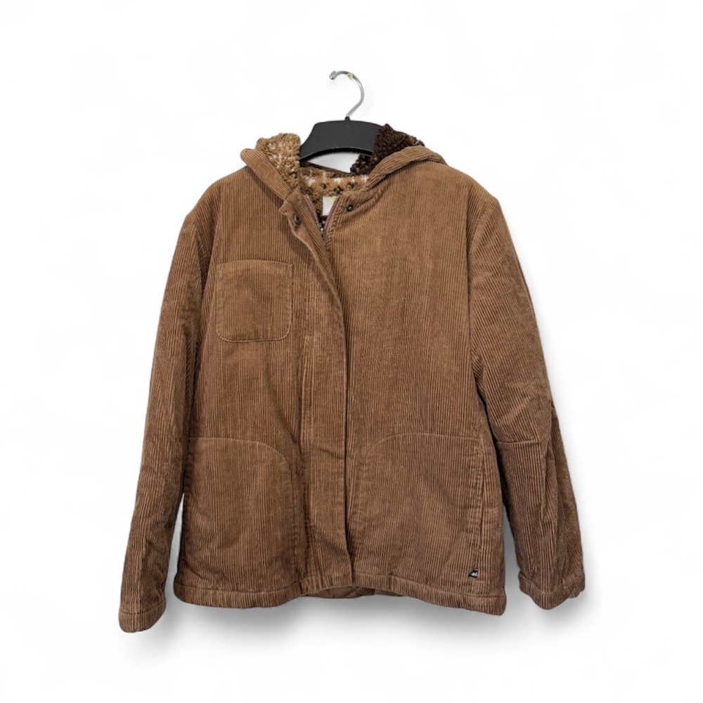 L.E.I Corduroy Sherpa Lined Jacket Light Brown Size Medium